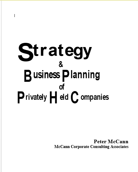 Strategy Business planning of privately held companies