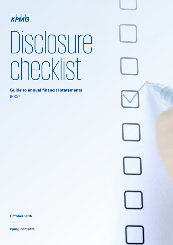 Disclosure  checklist Guide to annual financial statements