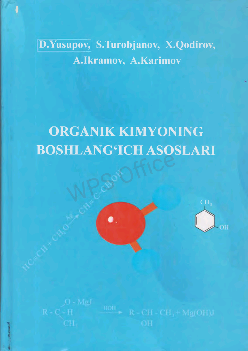 Organik kimyoning boshlang'ich asoslari