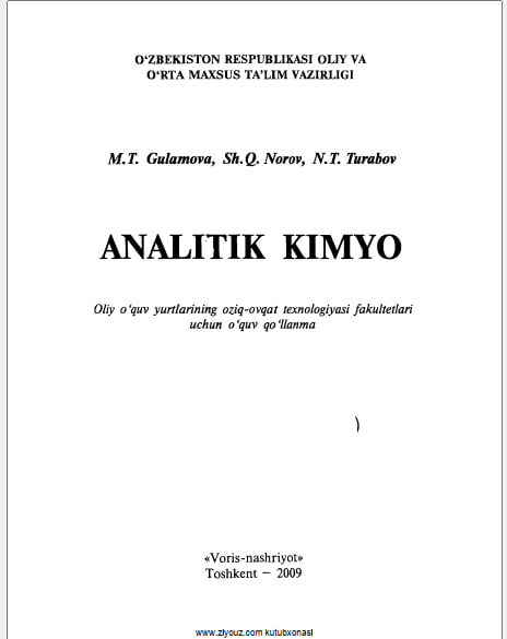 Analitik kimyo.