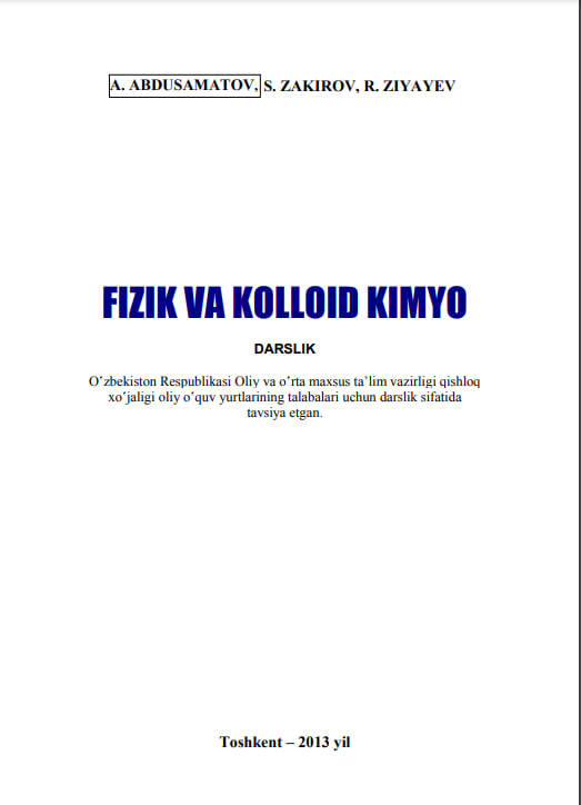 Fizik va kolloid kimyo