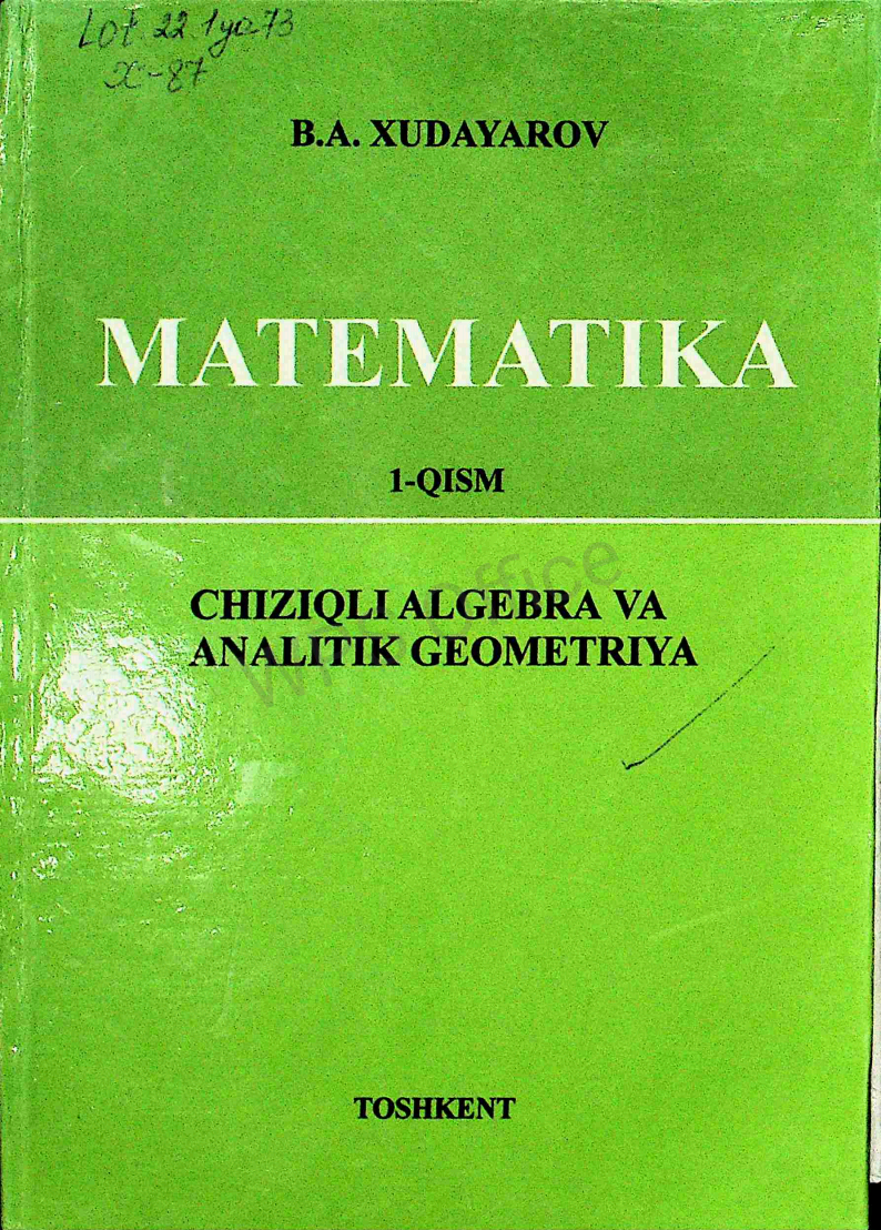 Matematika 1 qism