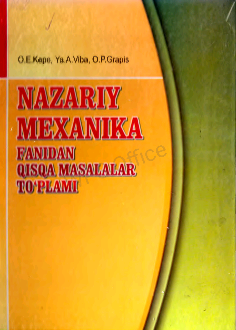 Nazariy mexanika fanidan qisqacha masalalar to'plami