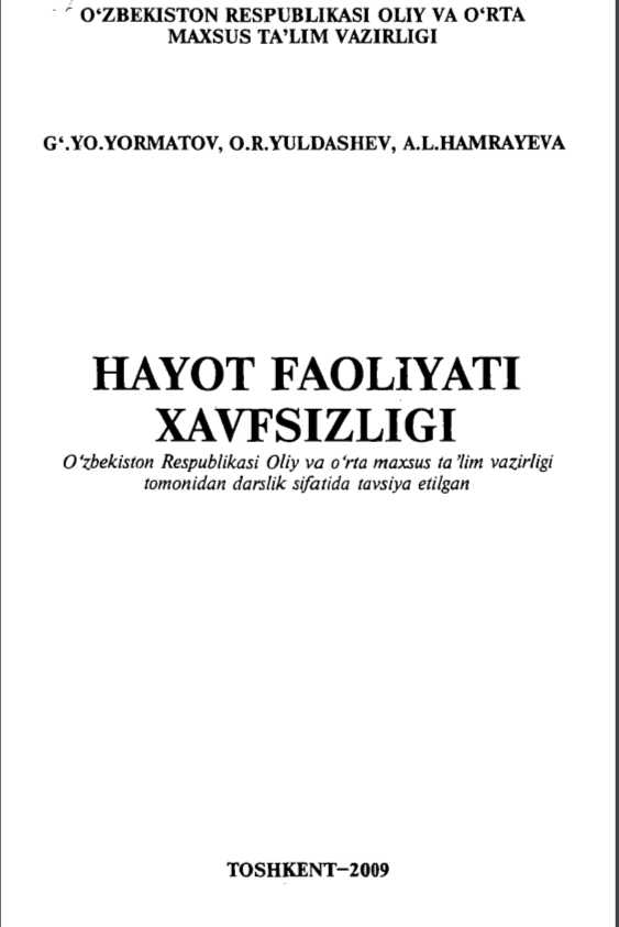 Hayot faoliyati xavfsizligi