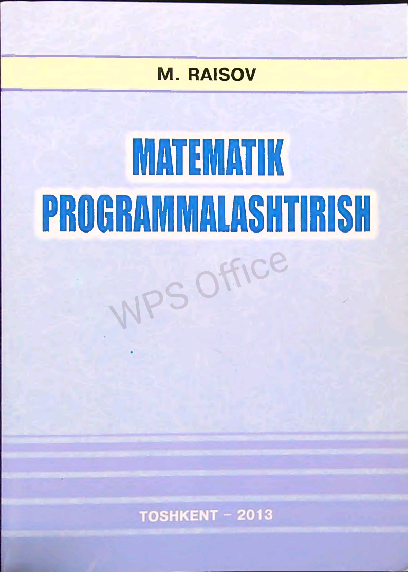 Matematik programmalashtirish