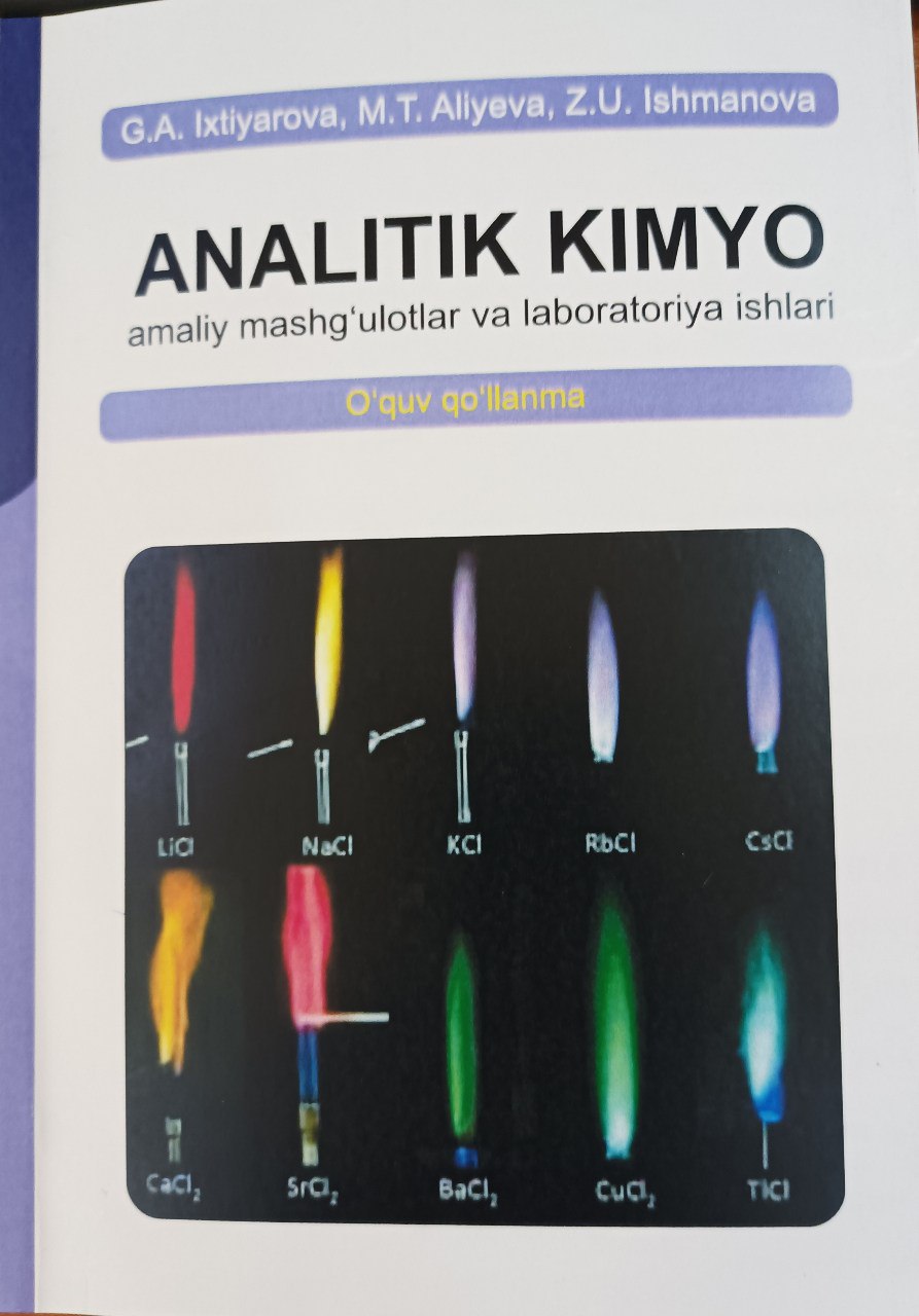 Analitik kimyo amaliy mashg'ulotlar va laboratoriya ishlari
