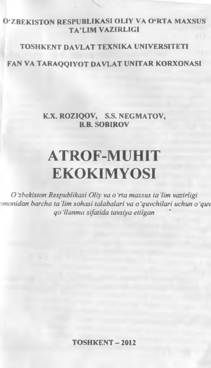 Atrof-muhit ekokimyosi