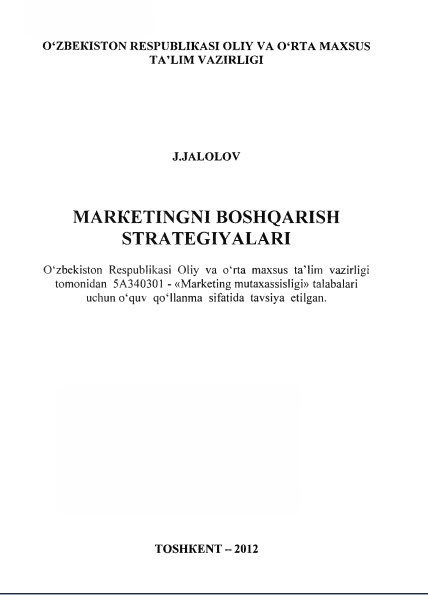 Marketingni boshqarish strategiyalari