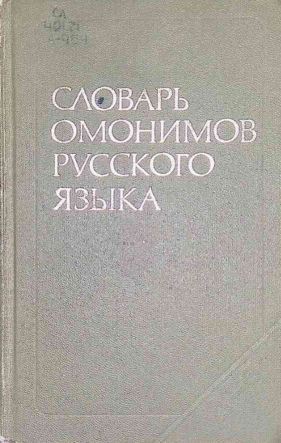 Словарь омонимов русского языка