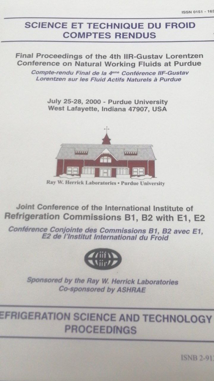 Refrigeration science and technology proceedings---Sovutgich fanlari va texnologiyasi