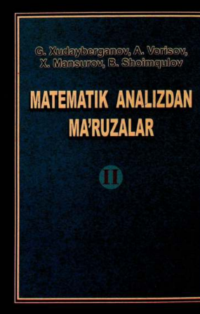 Matematika analzdan ma'ruzalar 2