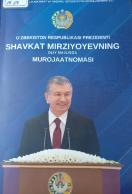 O'zbekiston Respublikasi Prezidenti Shavkat MirziyoyevningOliy Majlisga murojaatnomasi