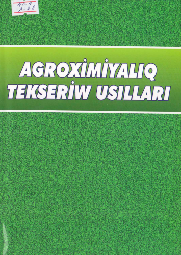 Agroximiyaliq tekseriw usillari