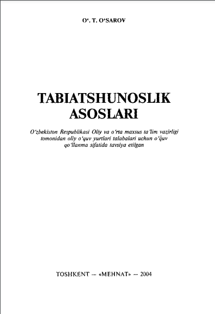 Tabiatshunoslik asoslari