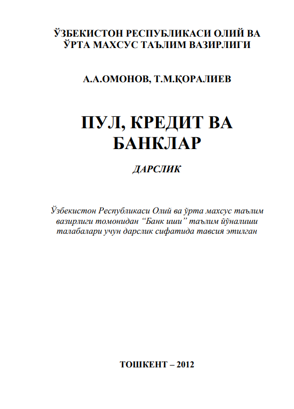 Pul,kredit va banklar