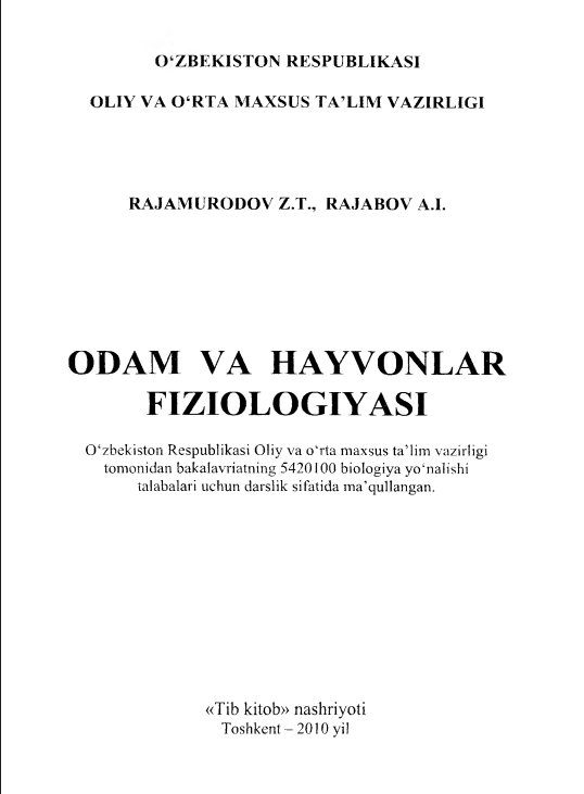 Odam va hayvonlar fiziologiyasi