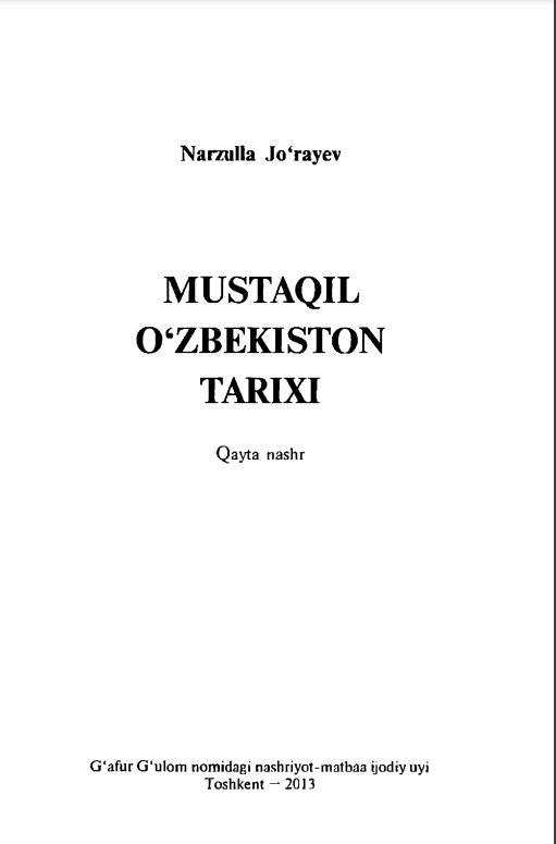 Mustaqil O'zbekiston tarixi