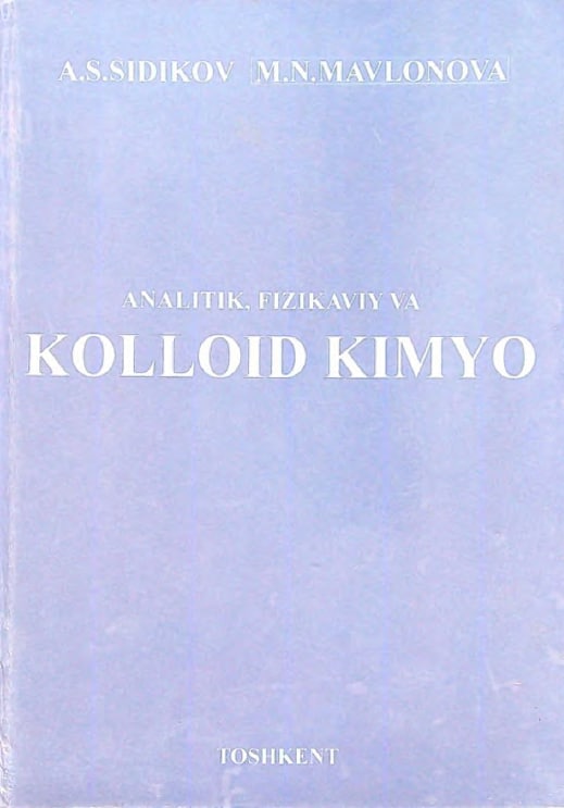 Analitik, fizik, va kolloid kimyo