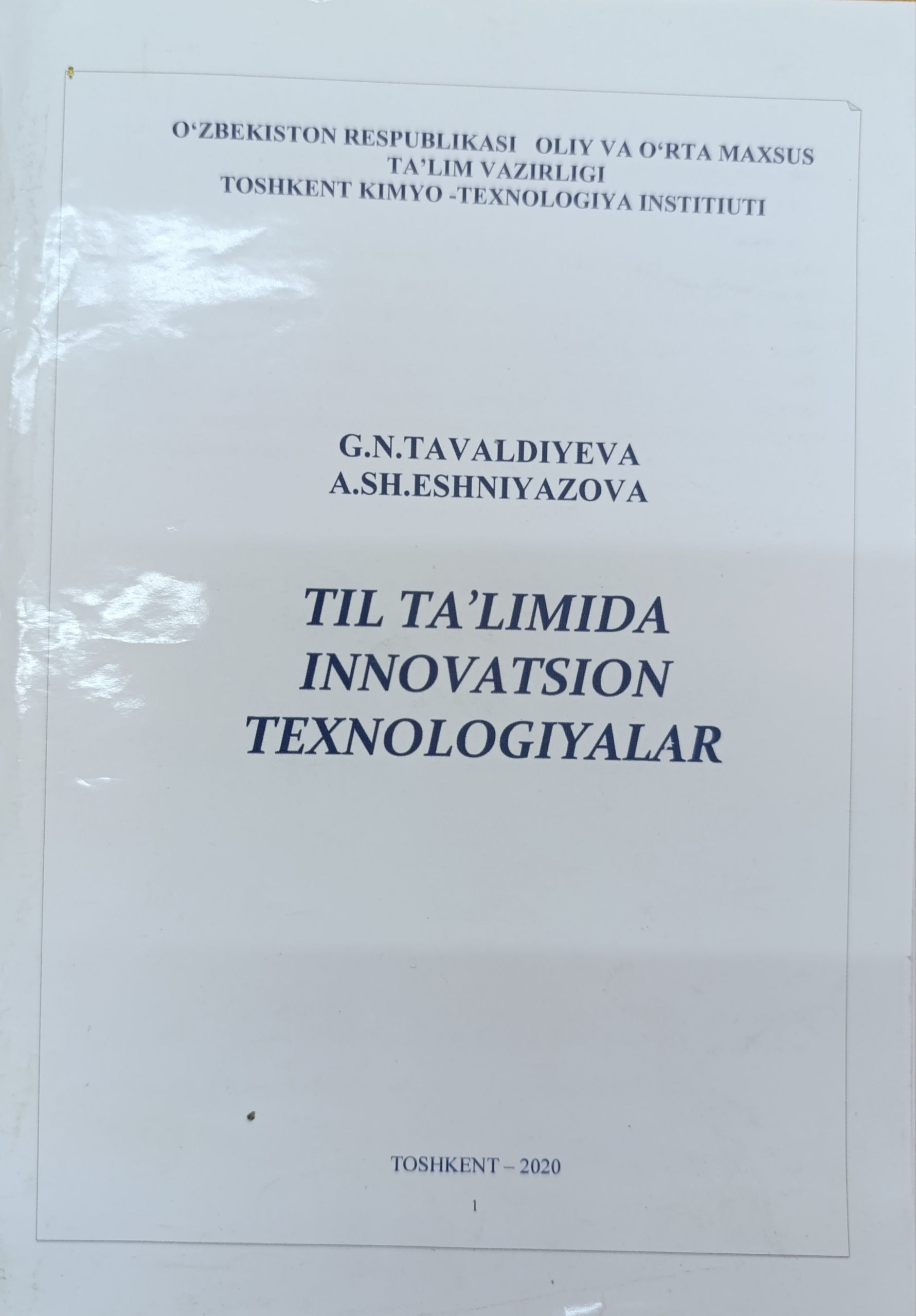 Til ta'limida innovatsion texnologiyalar
