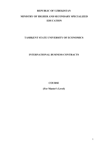 International Business Contracts