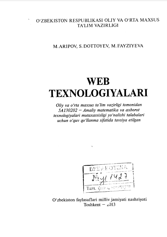 web texnologiyalari