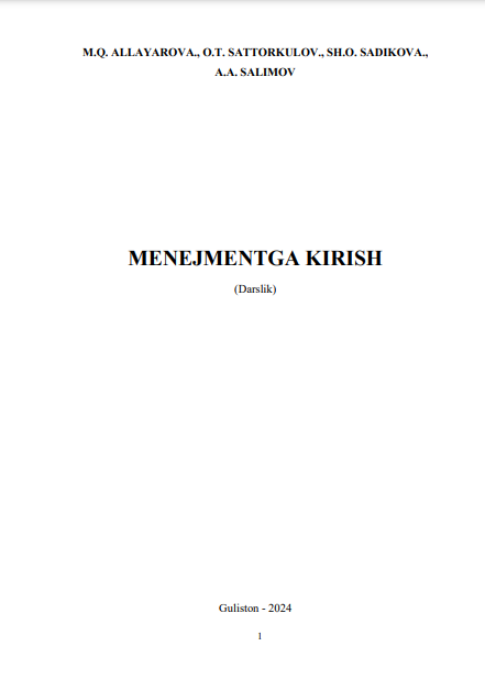 Menejmentga kirish
