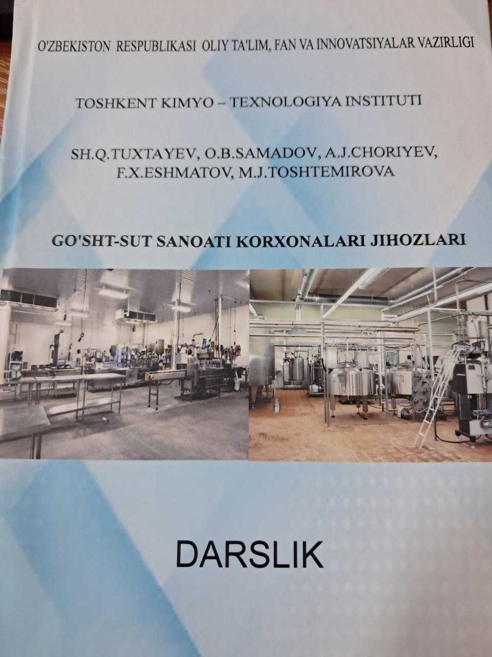 Go'sht-sut sanoati korxonalari jihozlari