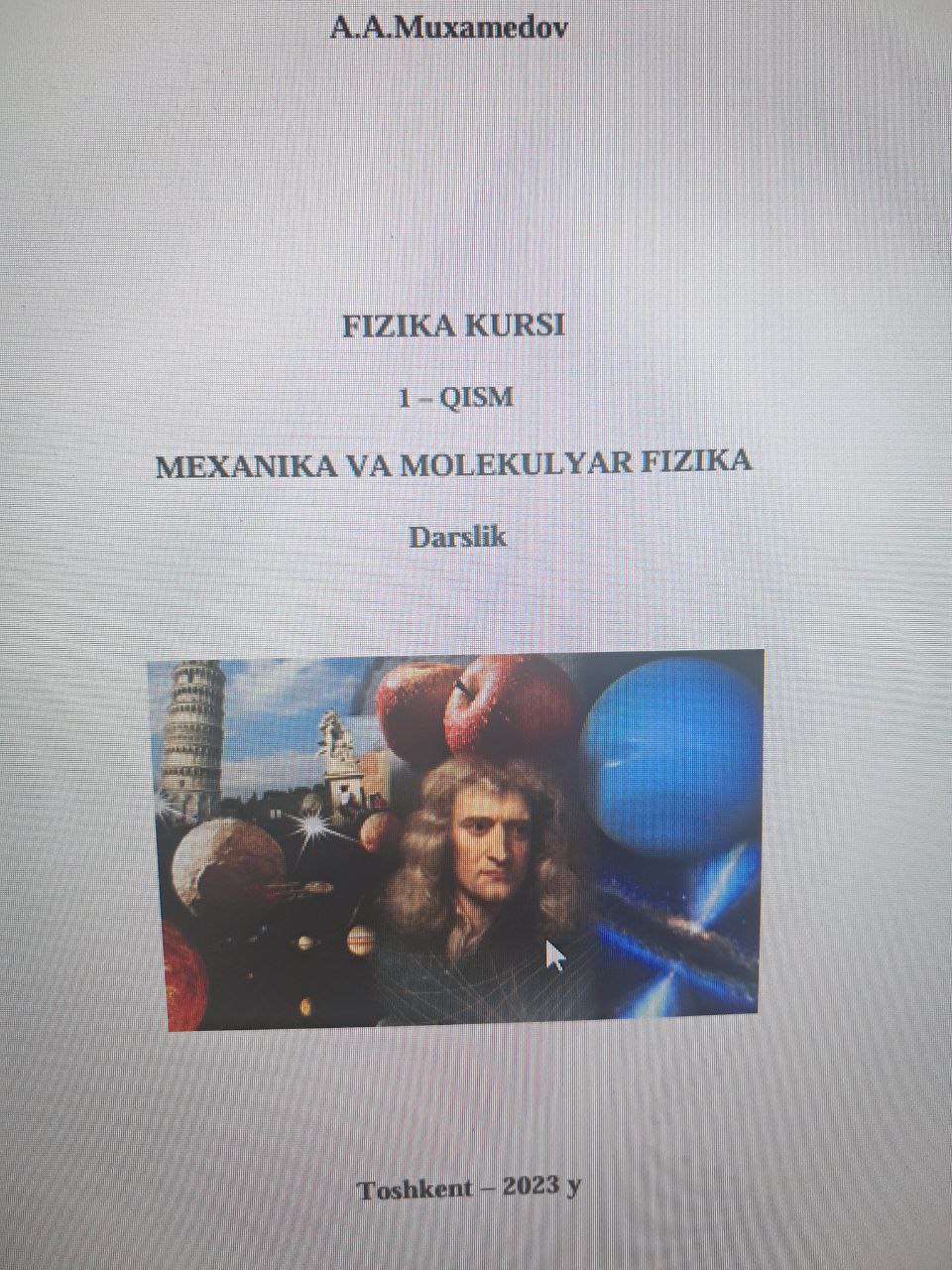 Fizika kursi 1-qism Mexanika molekulyar fizika