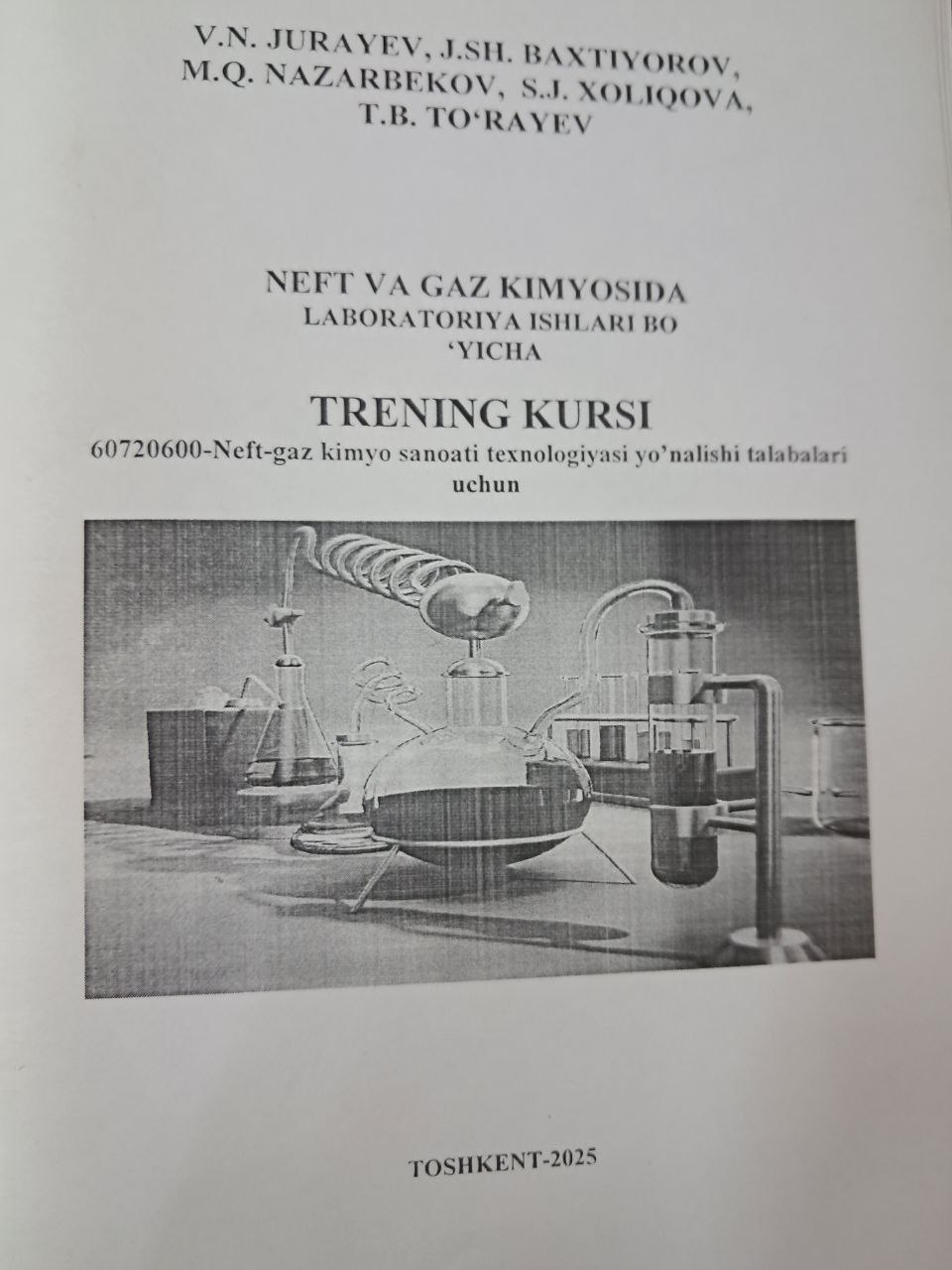 Neft va gaz kimyosida laboratoriya ishlari bo'yicha