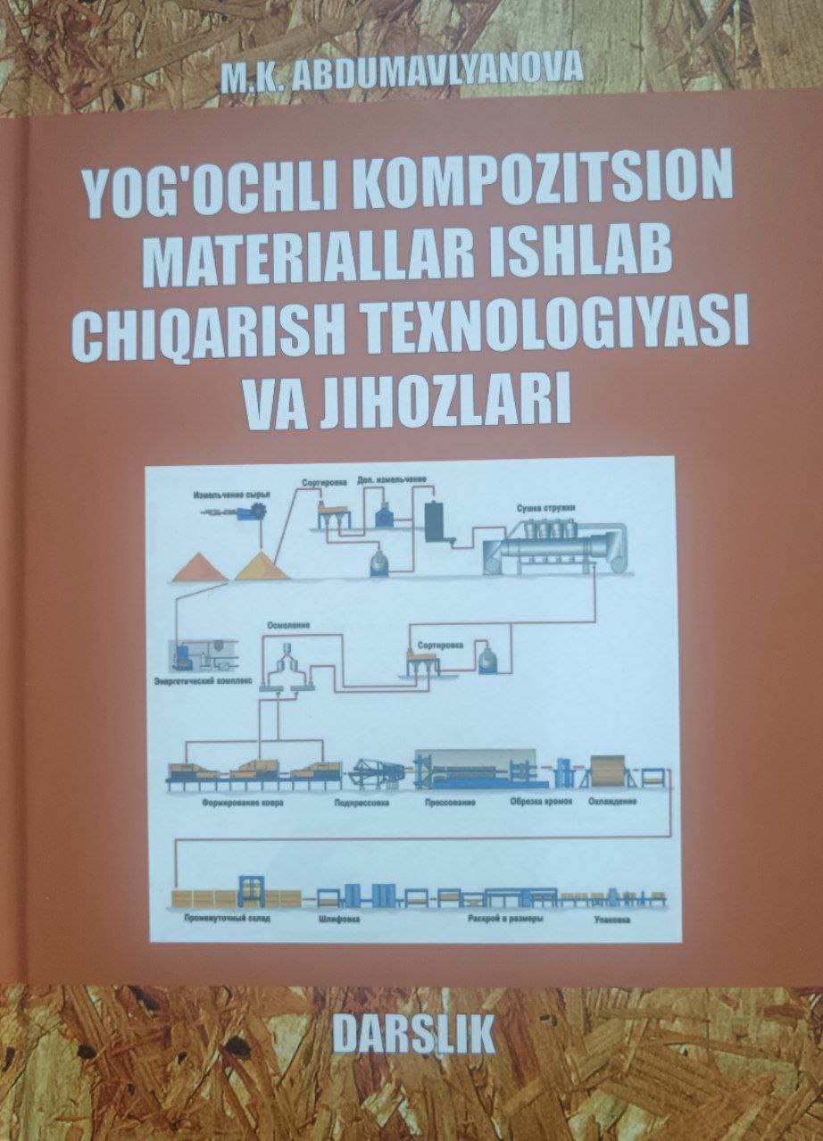 Yog'ochli kompozitsion materiallar ishlab chiqarish texnologiyasi va jihozlari