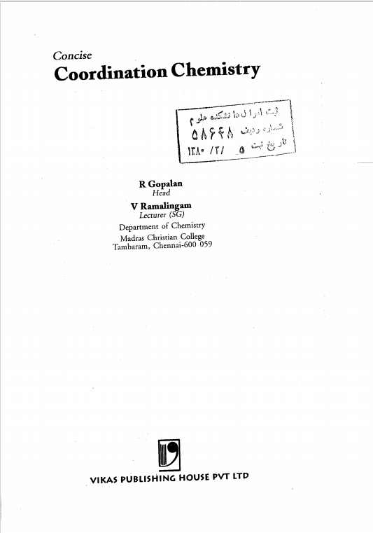 Coordination chemistry
